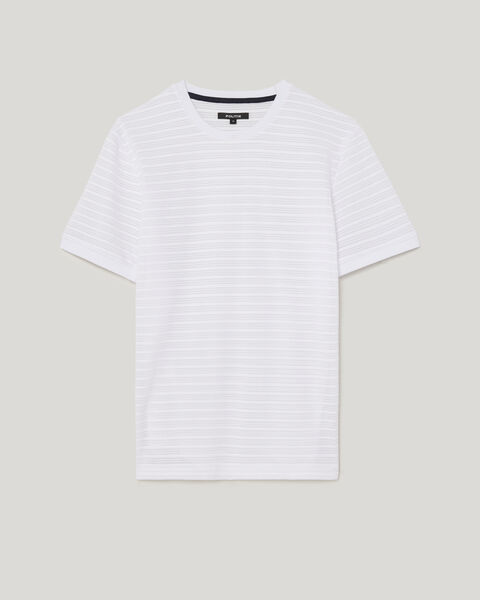Stripe Jacquard Tee, White, hi-res